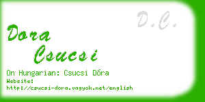 dora csucsi business card